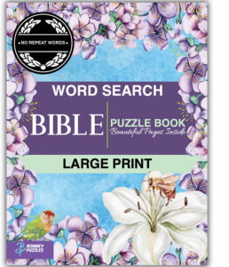 Large Print Bible Word Search Puzzle Book Image